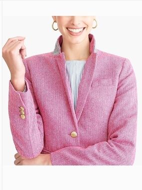 J Crew Sz 8 Herringbone School Boy Blazer Jacket